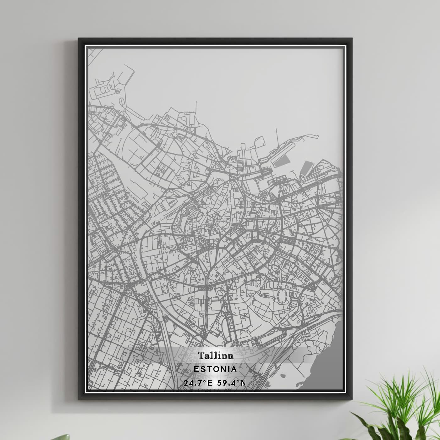 ROAD MAP OF TALLINN, ESTONIA BY MAPBAKES