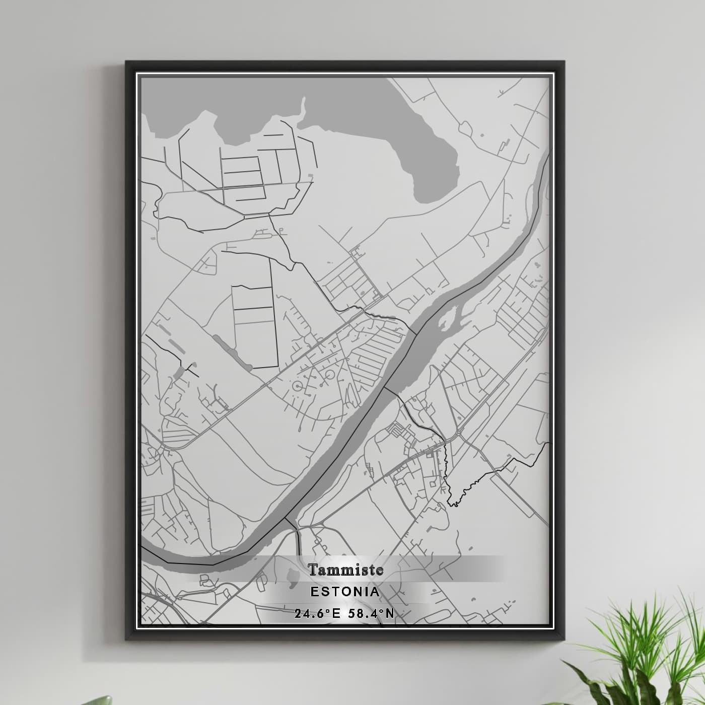 ROAD MAP OF TAMMISTE, ESTONIA BY MAPBAKES