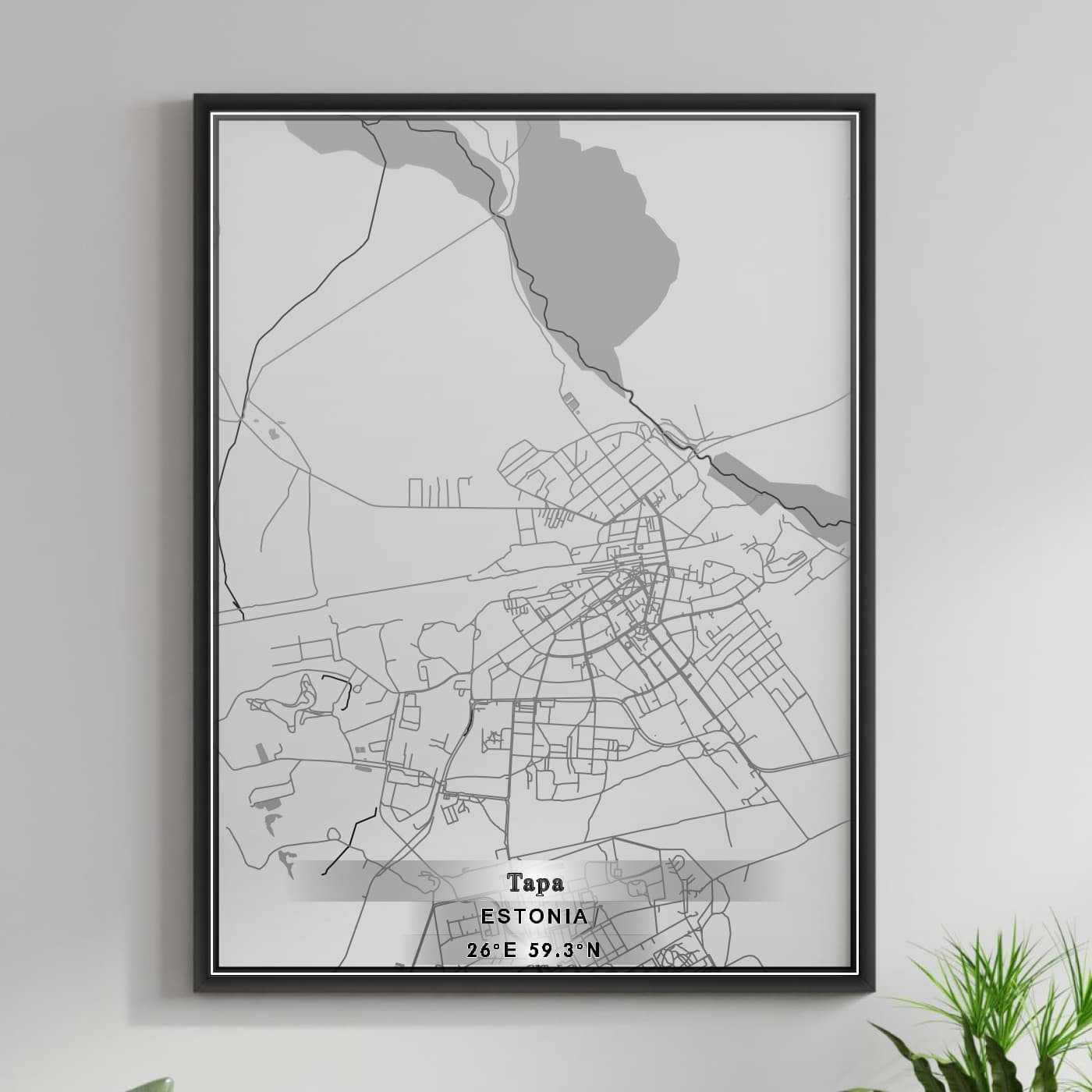 ROAD MAP OF TAPA, ESTONIA BY MAPBAKES