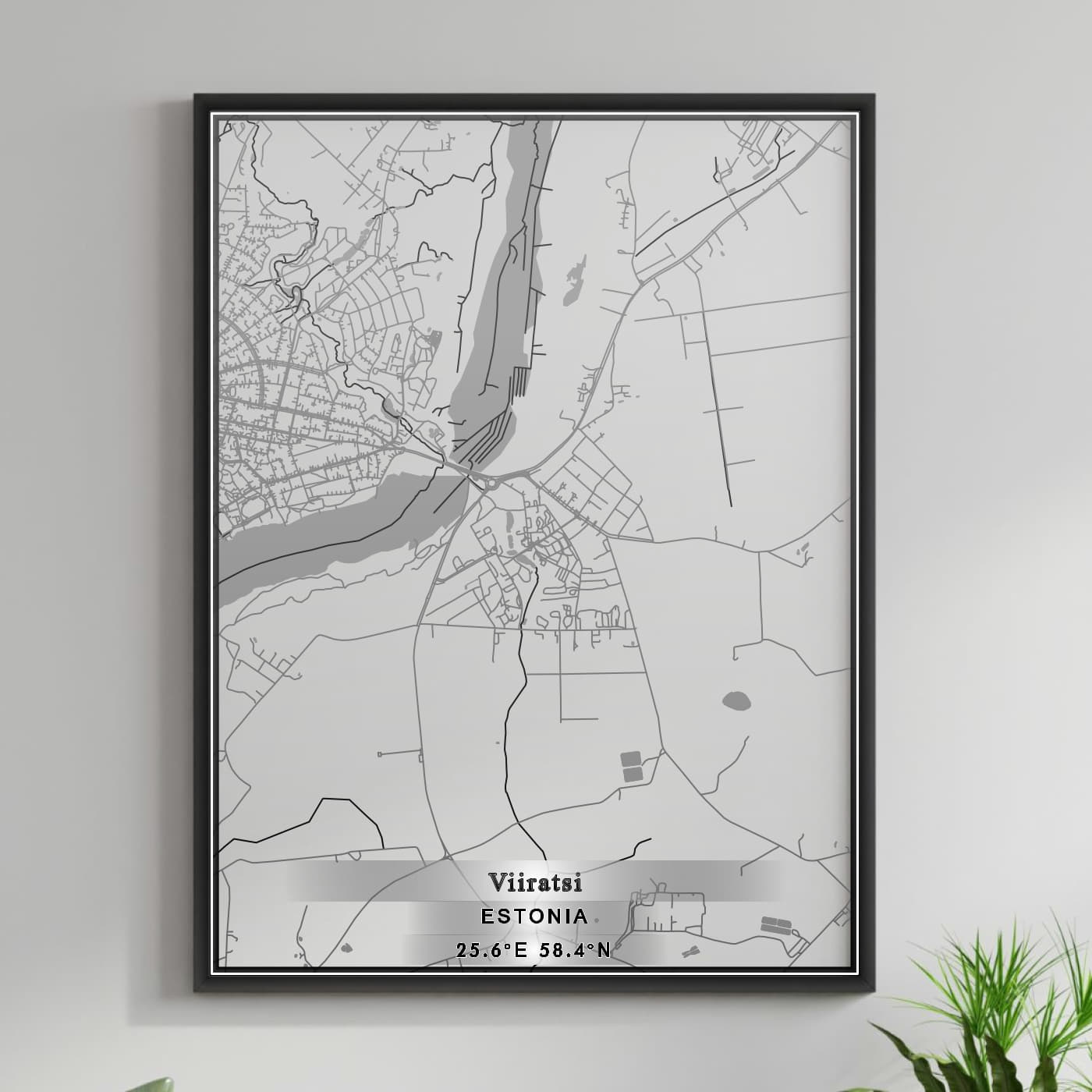 ROAD MAP OF VIIRATSI, ESTONIA BY MAPBAKES