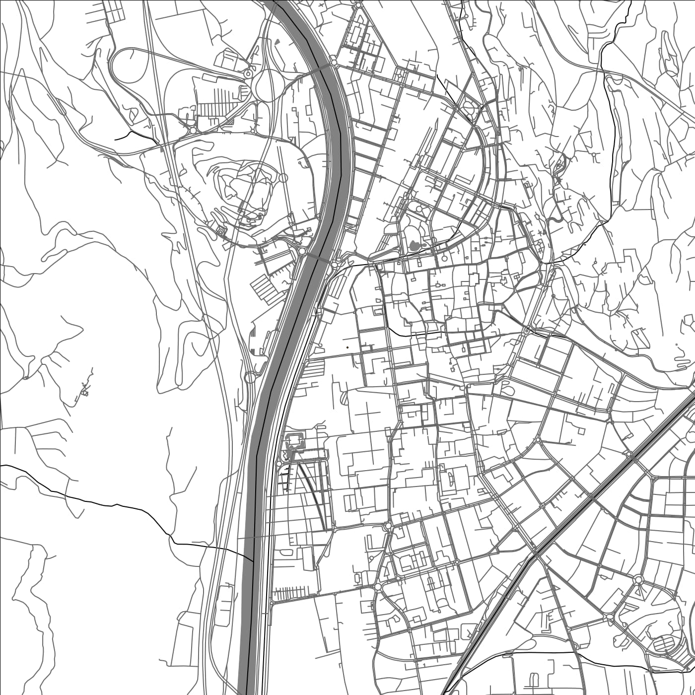 ROAD MAP OF TRENTO, ITALY BY MAPBAKES