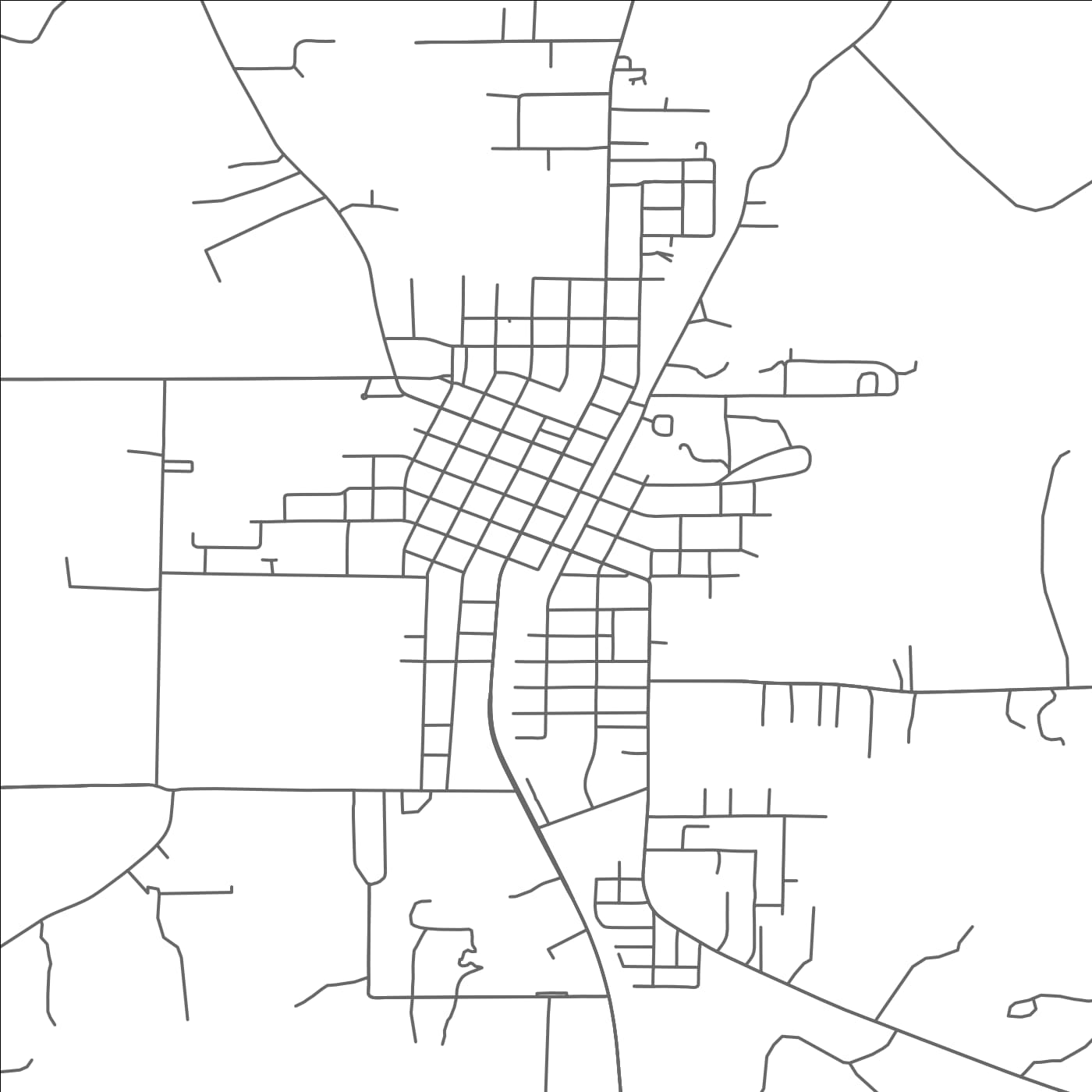 ROAD MAP OF VIVIAN, LOUISIANA BY MAPBAKES