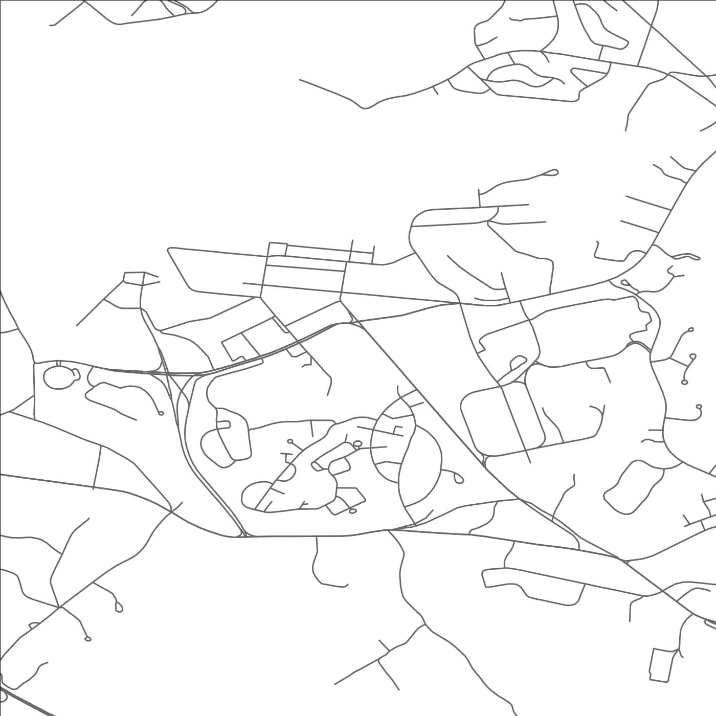 ROAD MAP OF HANSCOM AFB, MASSACHUSETTS BY MAPBAKES