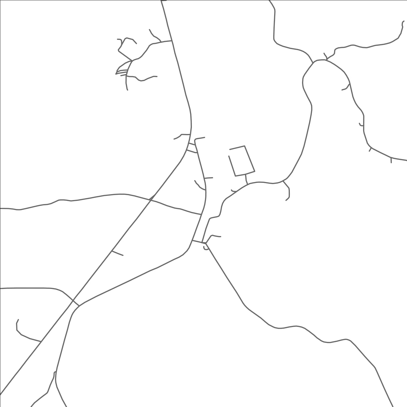 ROAD MAP OF WATERFORD, MISSISSIPPI BY MAPBAKES