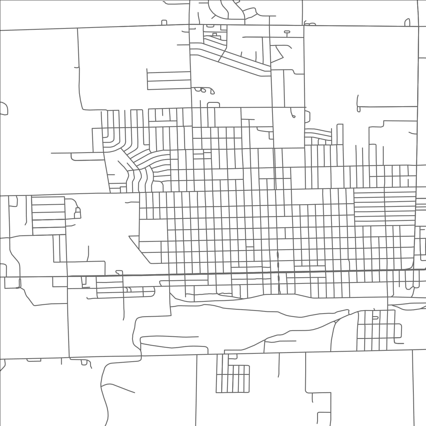 ROAD MAP OF ALLIANCE, NEBRASKA BY MAPBAKES