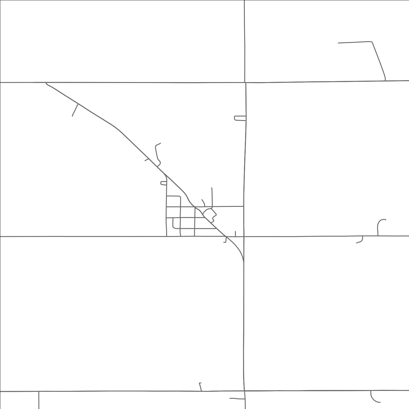 ROAD MAP OF MAGNET, NEBRASKA BY MAPBAKES