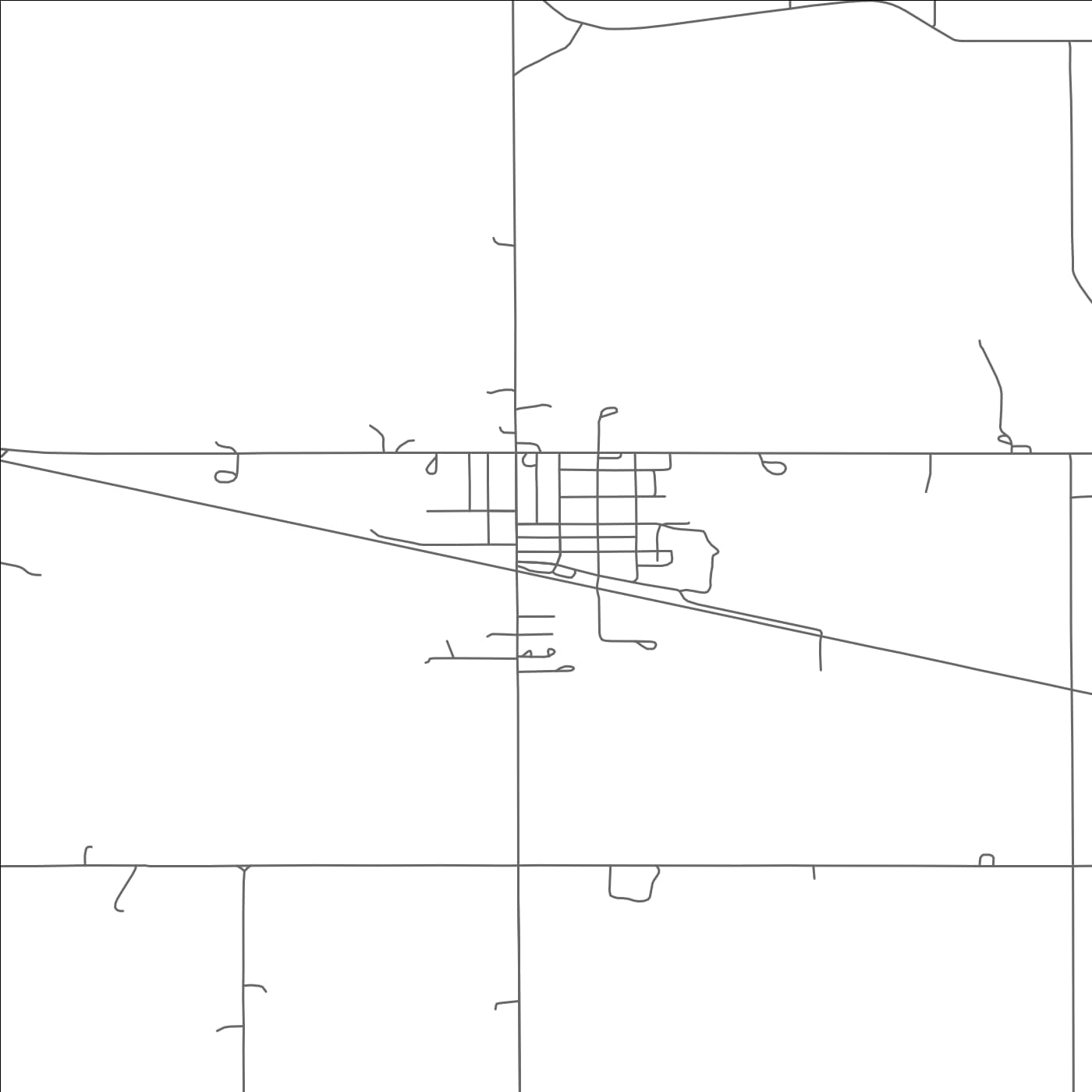 ROAD MAP OF MEADOW GROVE, NEBRASKA BY MAPBAKES