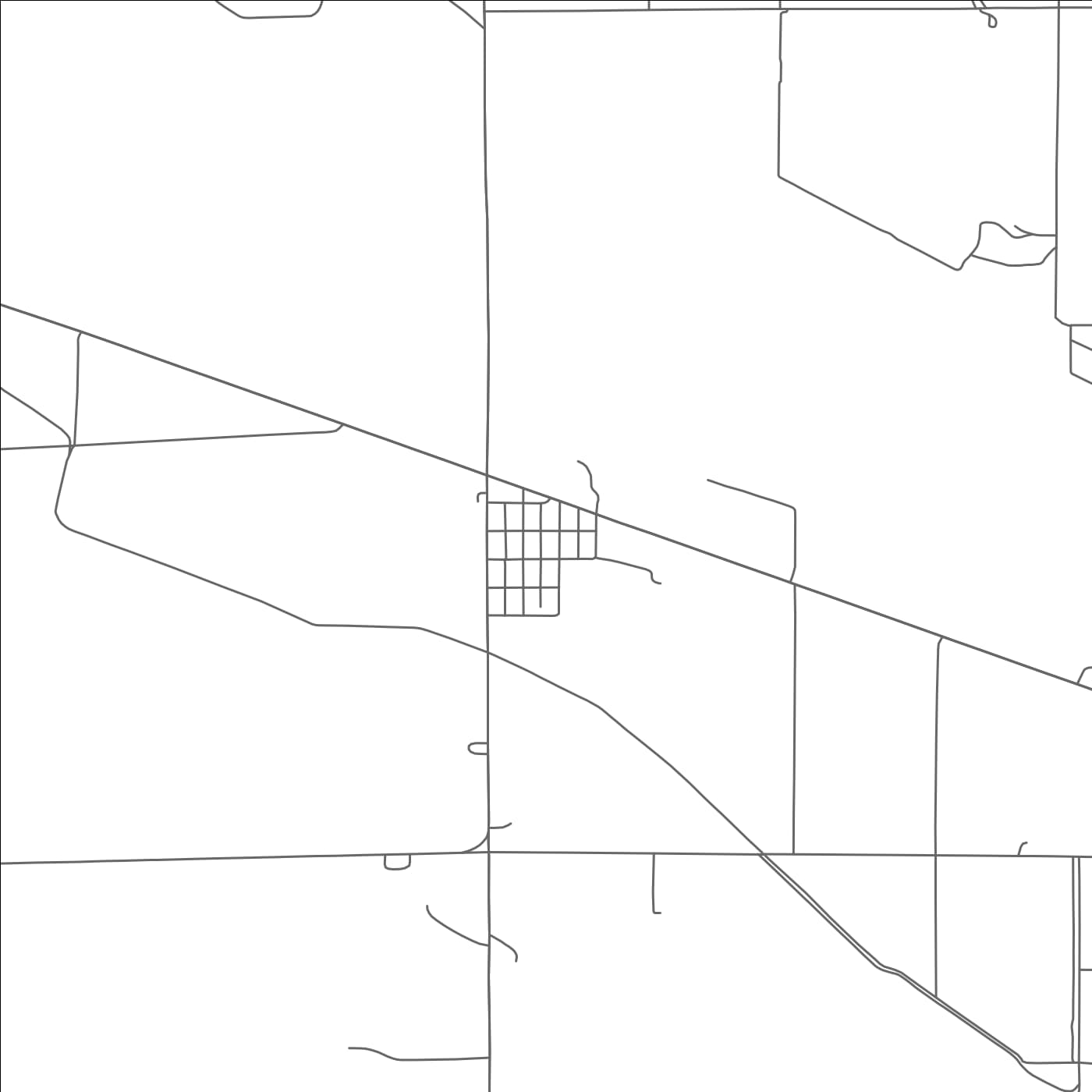 ROAD MAP OF MELBETA, NEBRASKA BY MAPBAKES