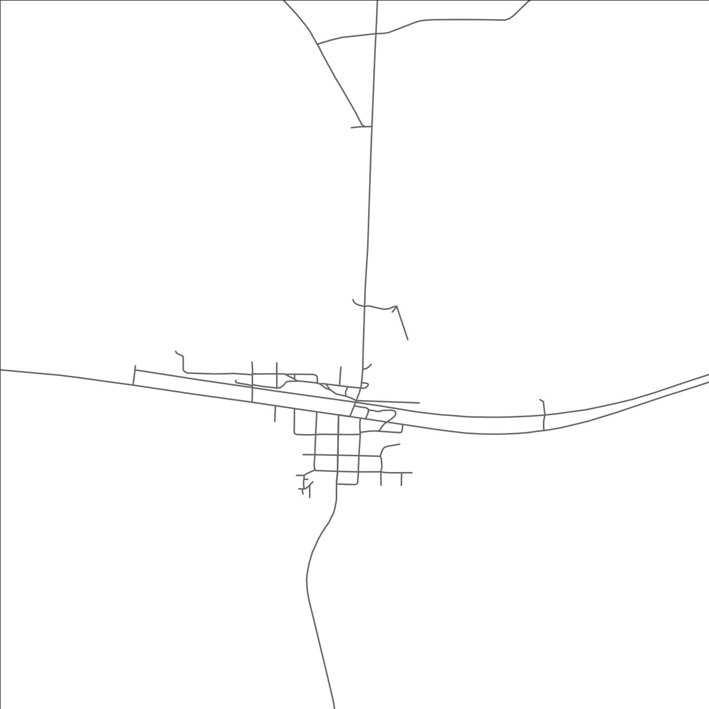 ROAD MAP OF MERRIMAN, NEBRASKA BY MAPBAKES