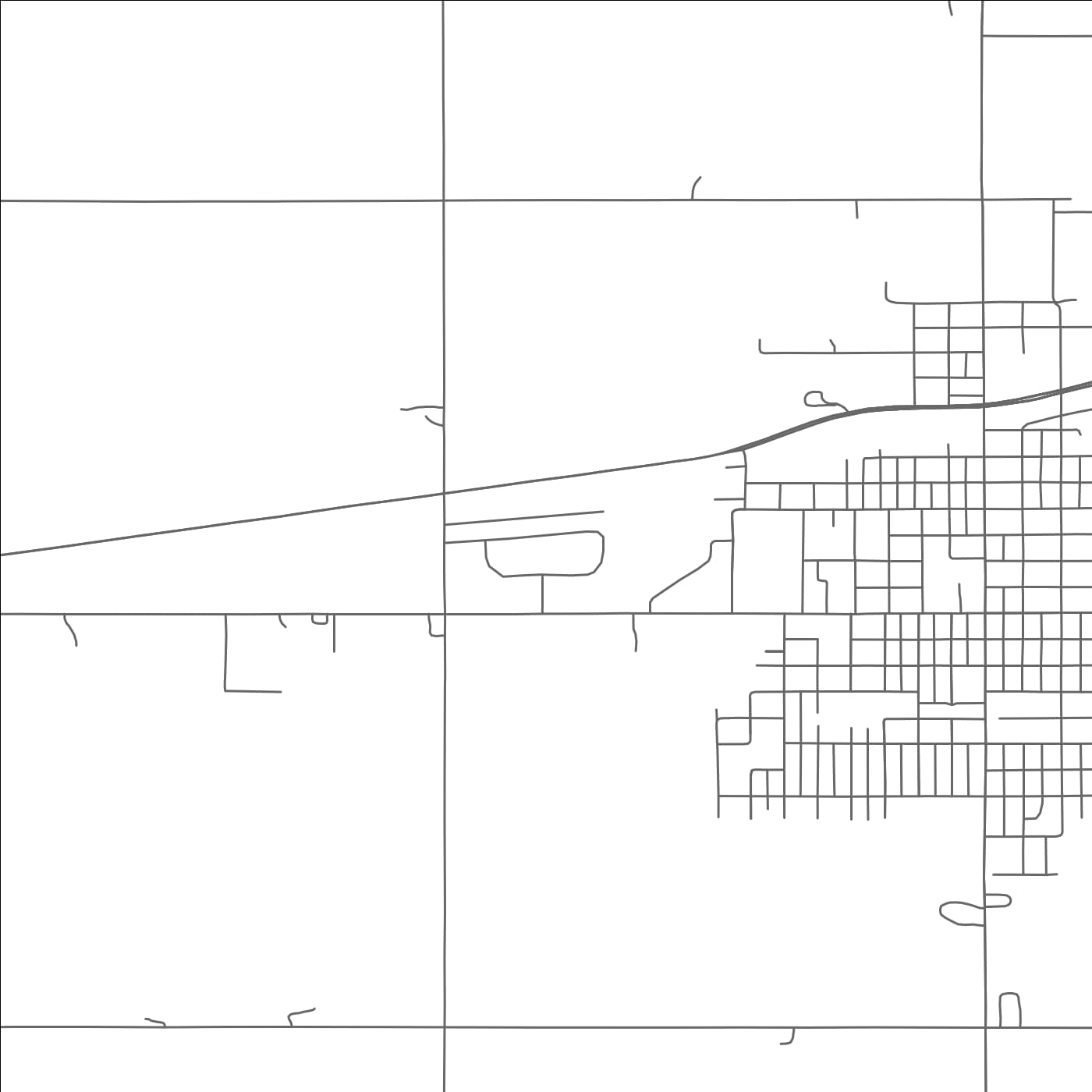 ROAD MAP OF MINDEN, NEBRASKA BY MAPBAKES