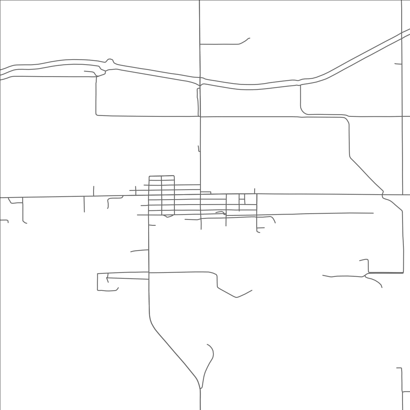 ROAD MAP OF MONROE, NEBRASKA BY MAPBAKES