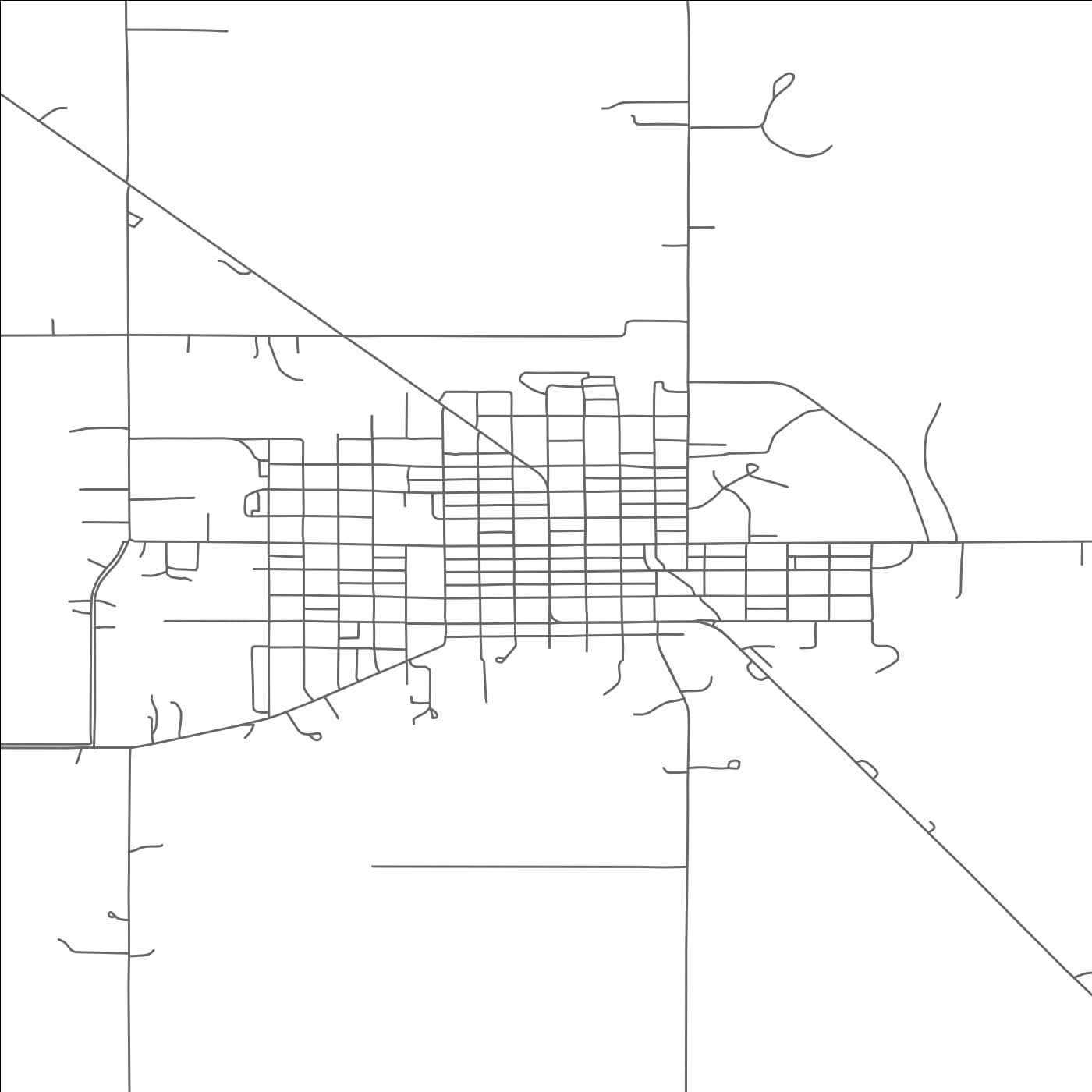 ROAD MAP OF PIERCE, NEBRASKA BY MAPBAKES