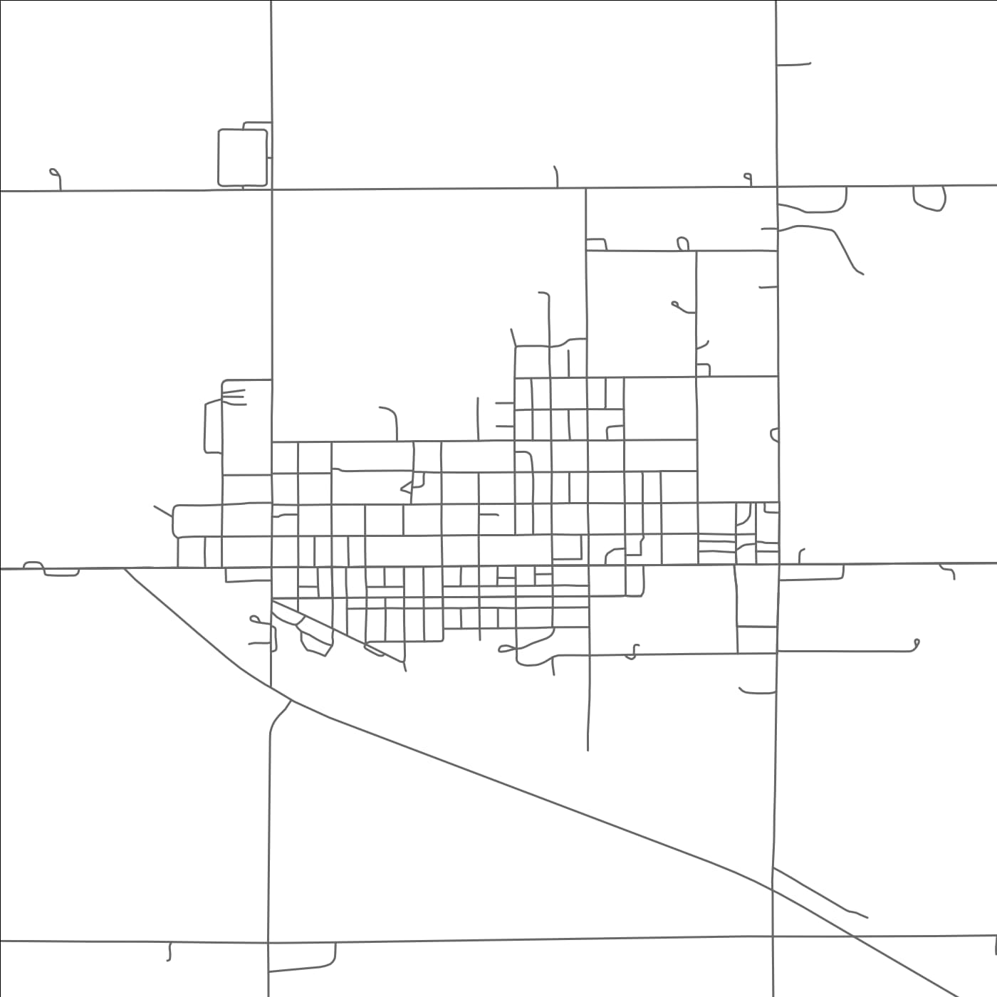 ROAD MAP OF PLAINVIEW, NEBRASKA BY MAPBAKES