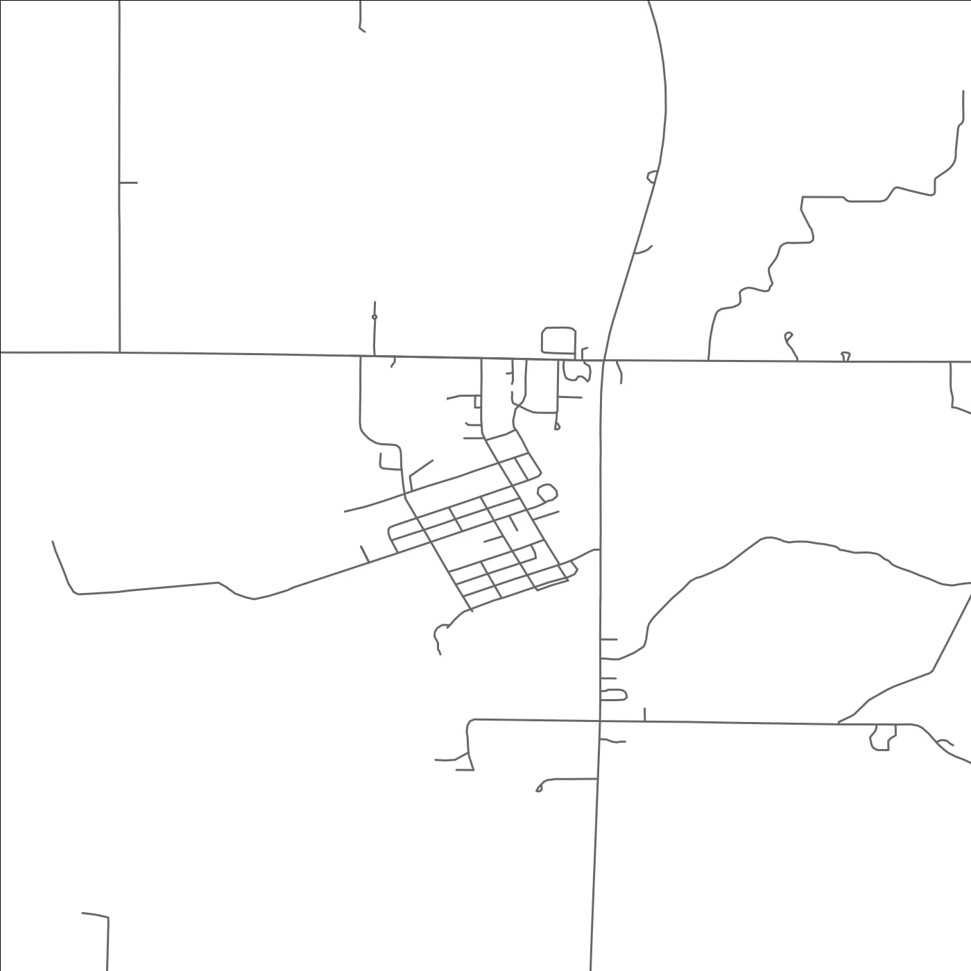 ROAD MAP OF PLEASANTON, NEBRASKA BY MAPBAKES