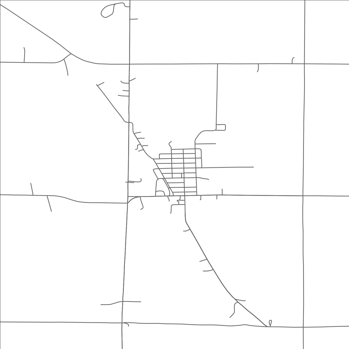 ROAD MAP OF PRAGUE, NEBRASKA BY MAPBAKES