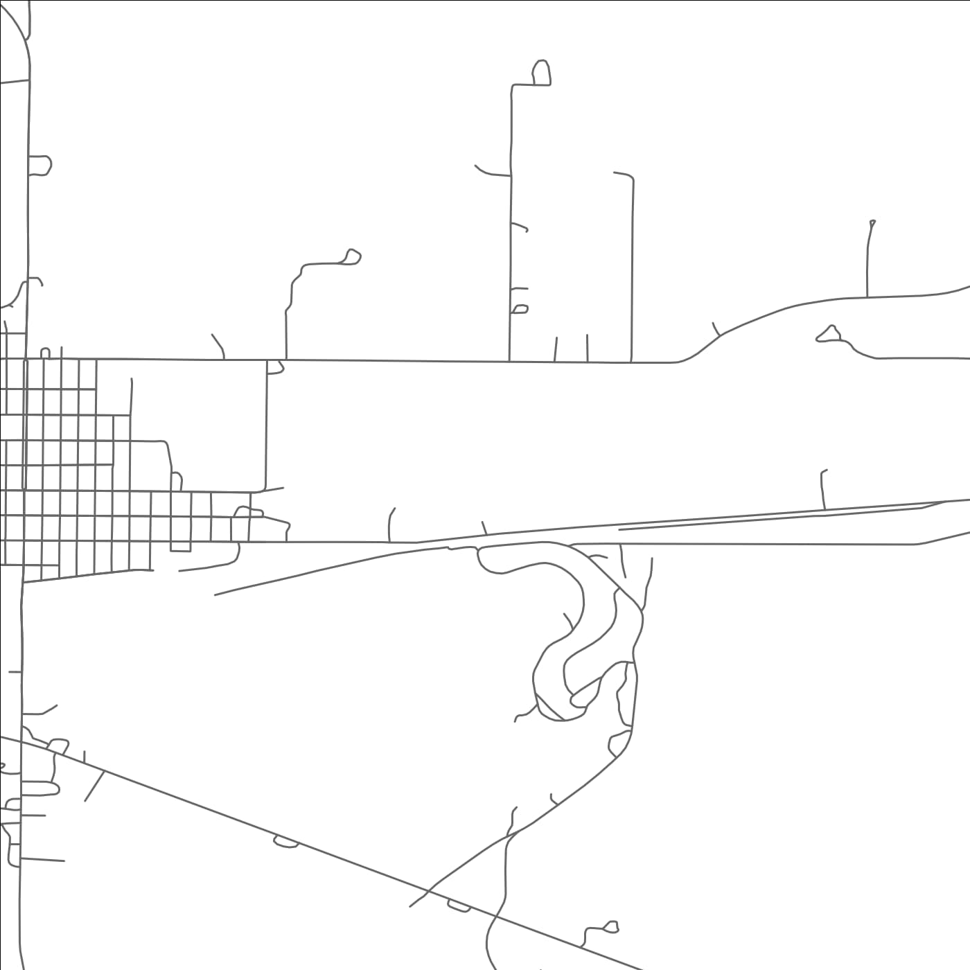 ROAD MAP OF RAVENNA, NEBRASKA BY MAPBAKES