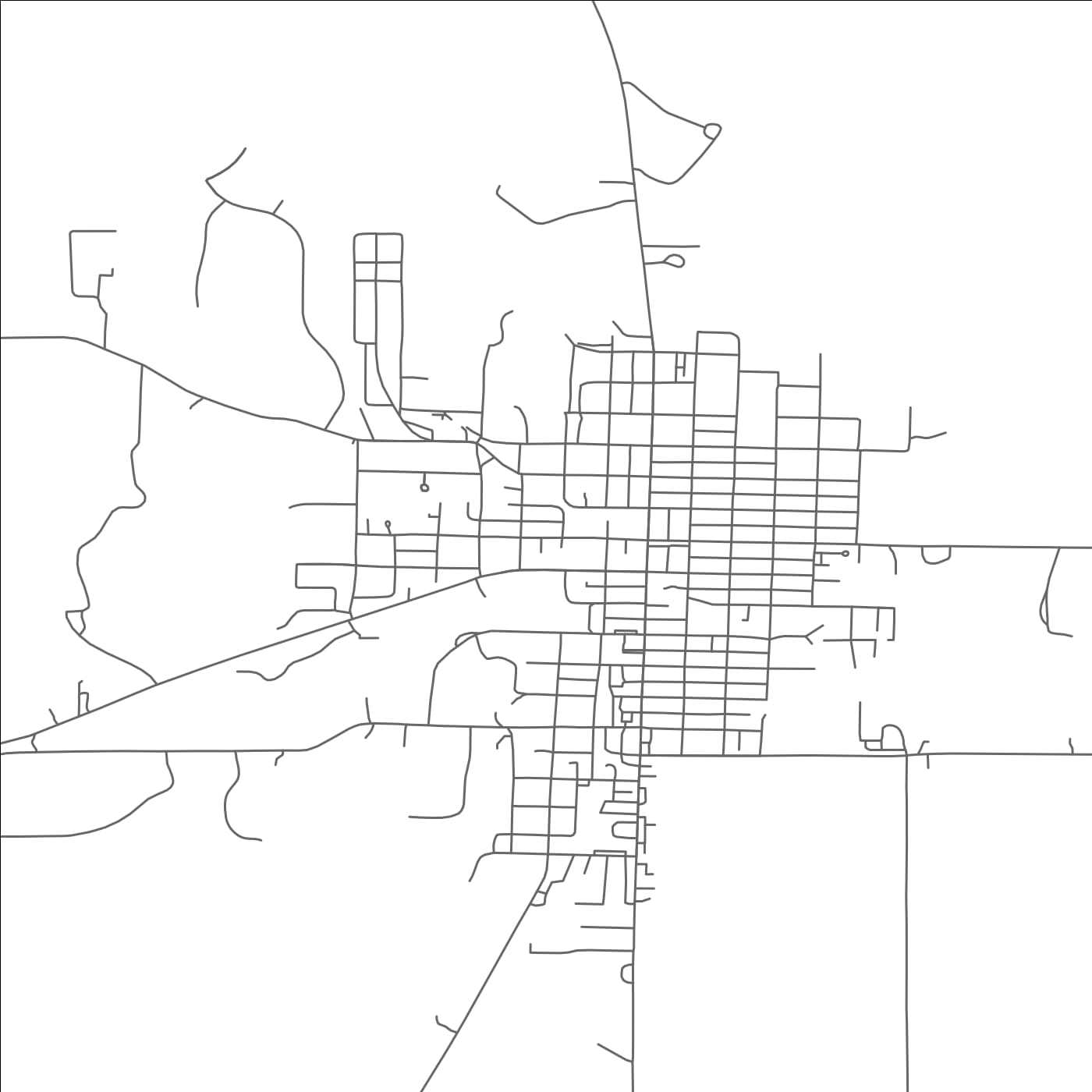 ROAD MAP OF TEKAMAH, NEBRASKA BY MAPBAKES