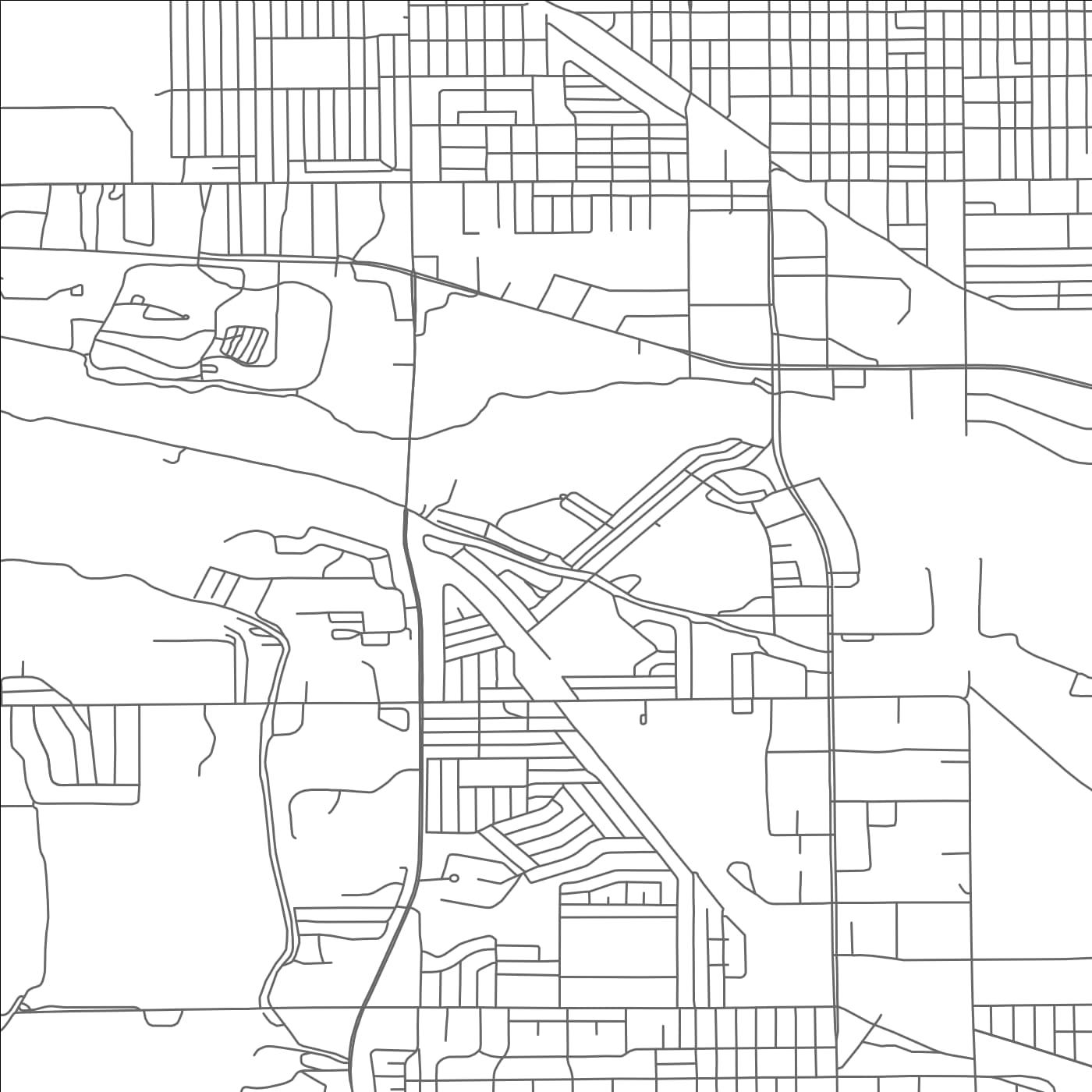 ROAD MAP OF TERRYTOWN, NEBRASKA BY MAPBAKES