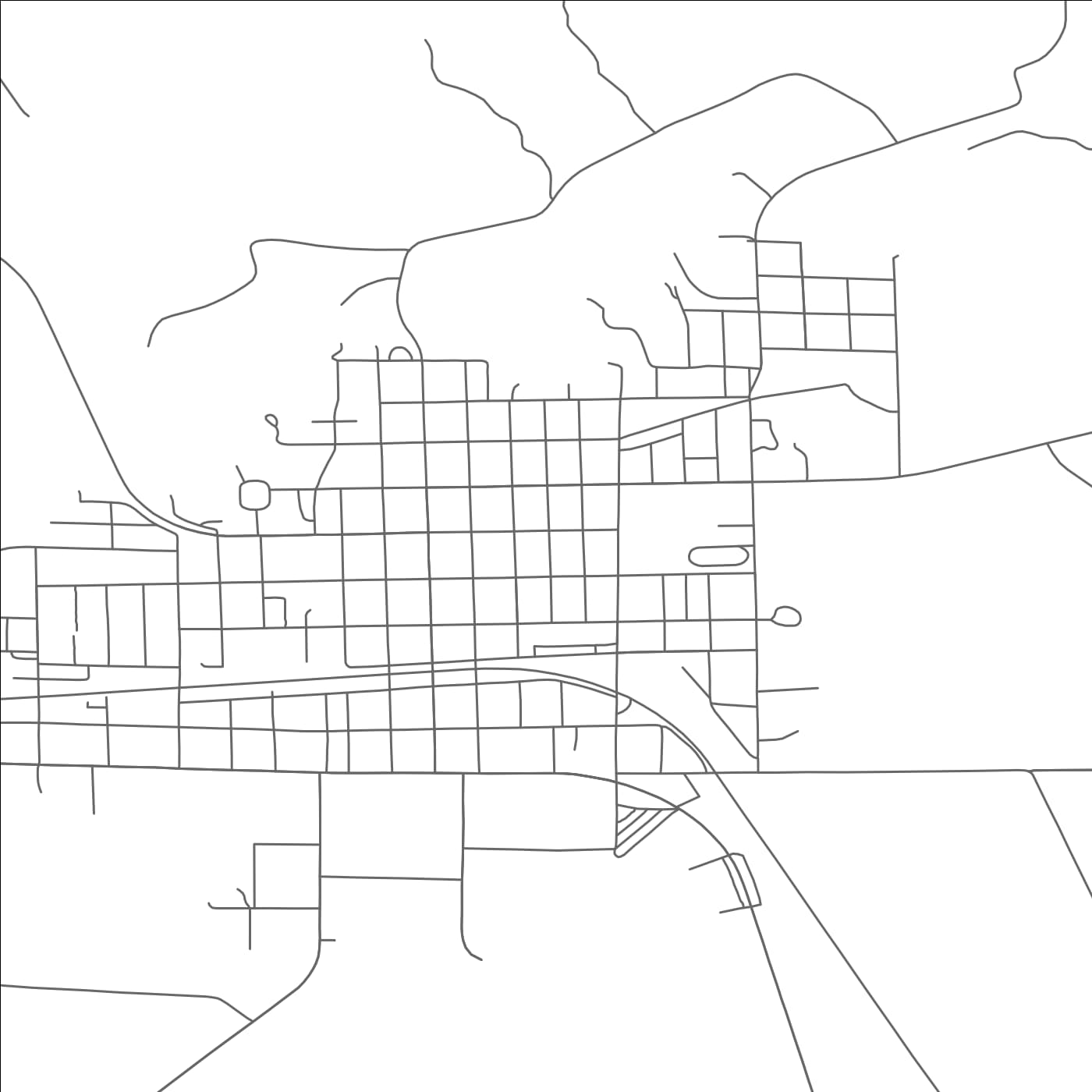 ROAD MAP OF VALENTINE, NEBRASKA BY MAPBAKES
