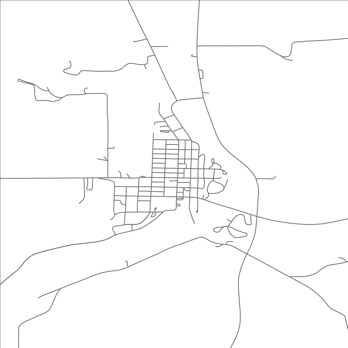 ROAD MAP OF VERDIGRE, NEBRASKA BY MAPBAKES