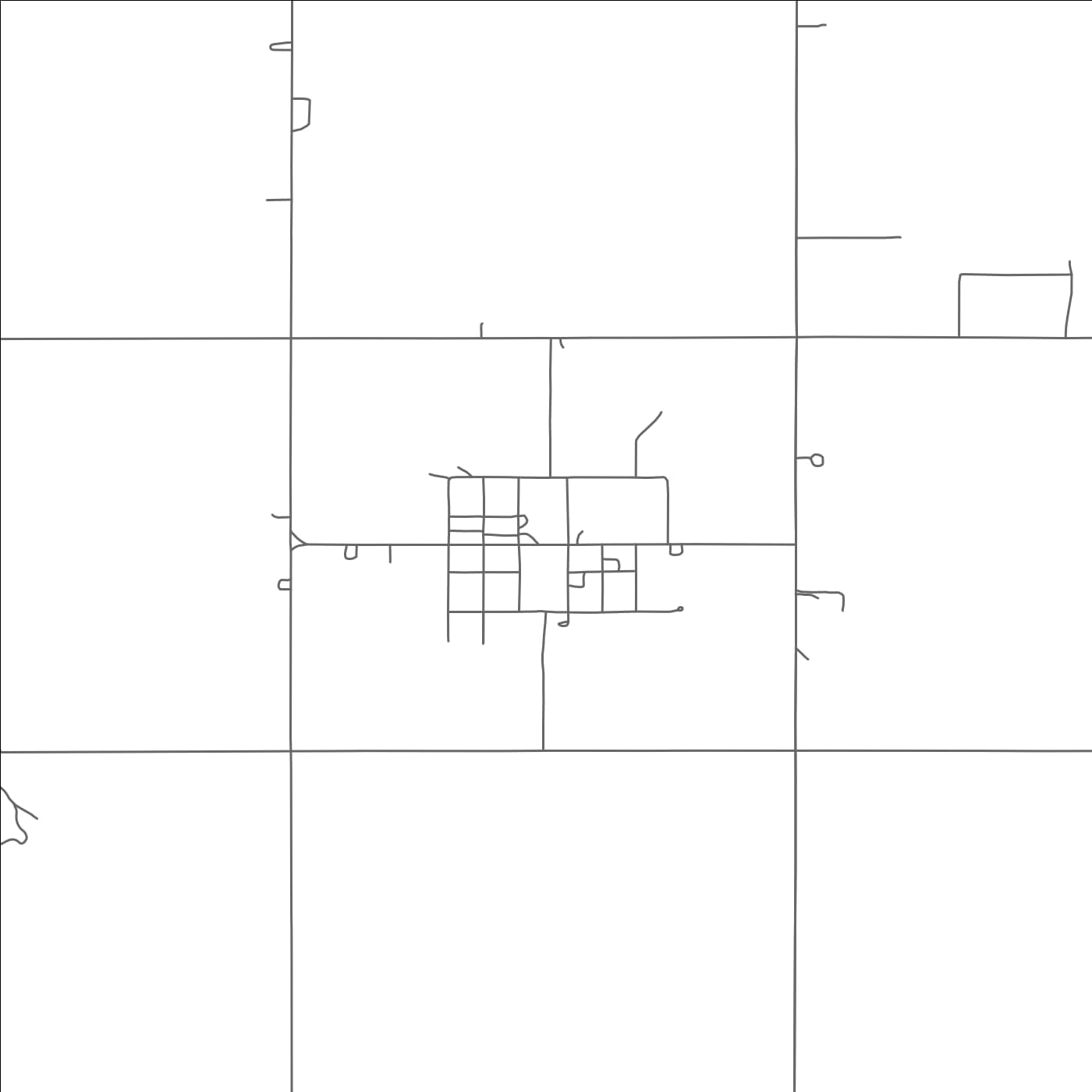 ROAD MAP OF WILLOW, OKLAHOMA BY MAPBAKES