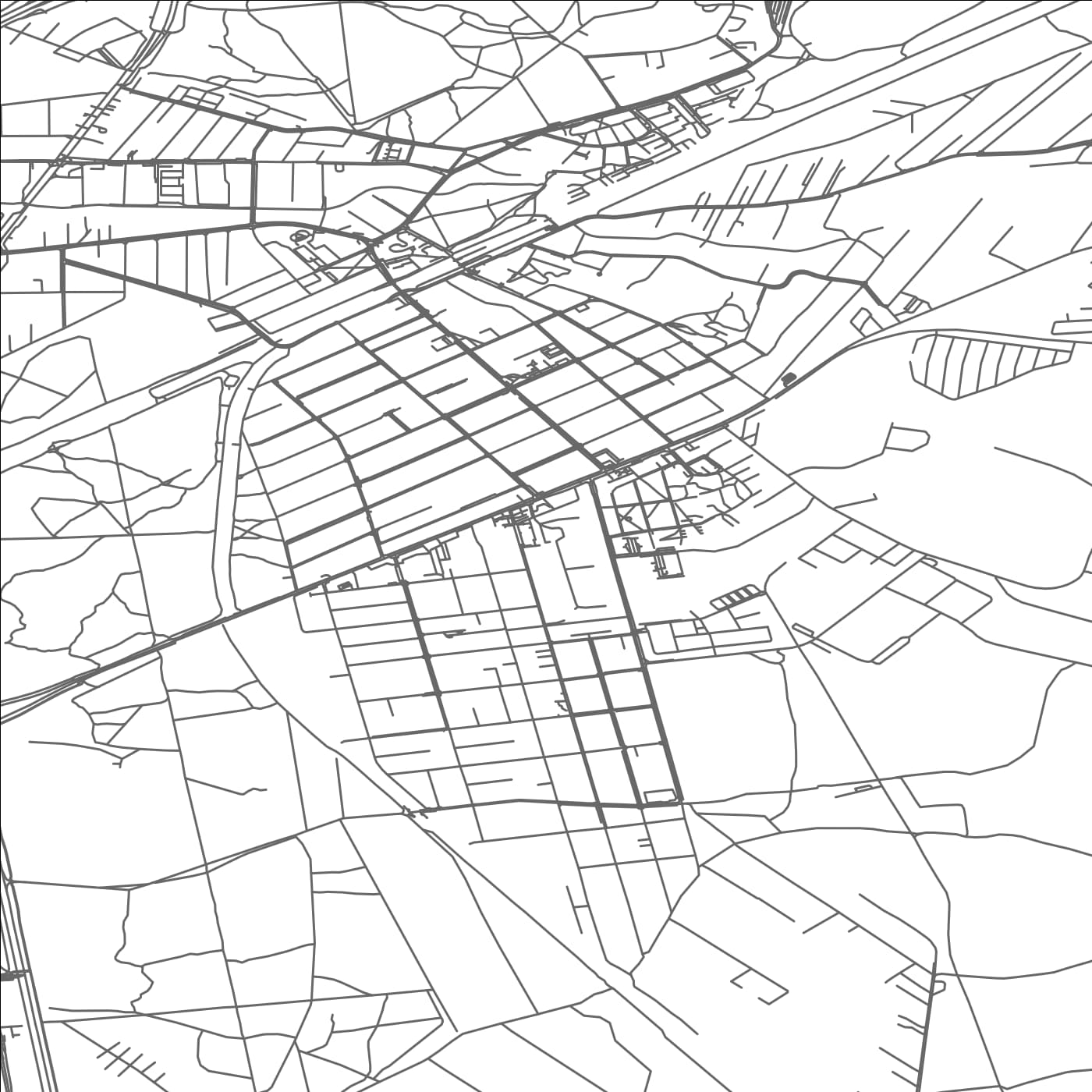 ROAD MAP OF ZIELONKA, POLAND BY MAPBAKES