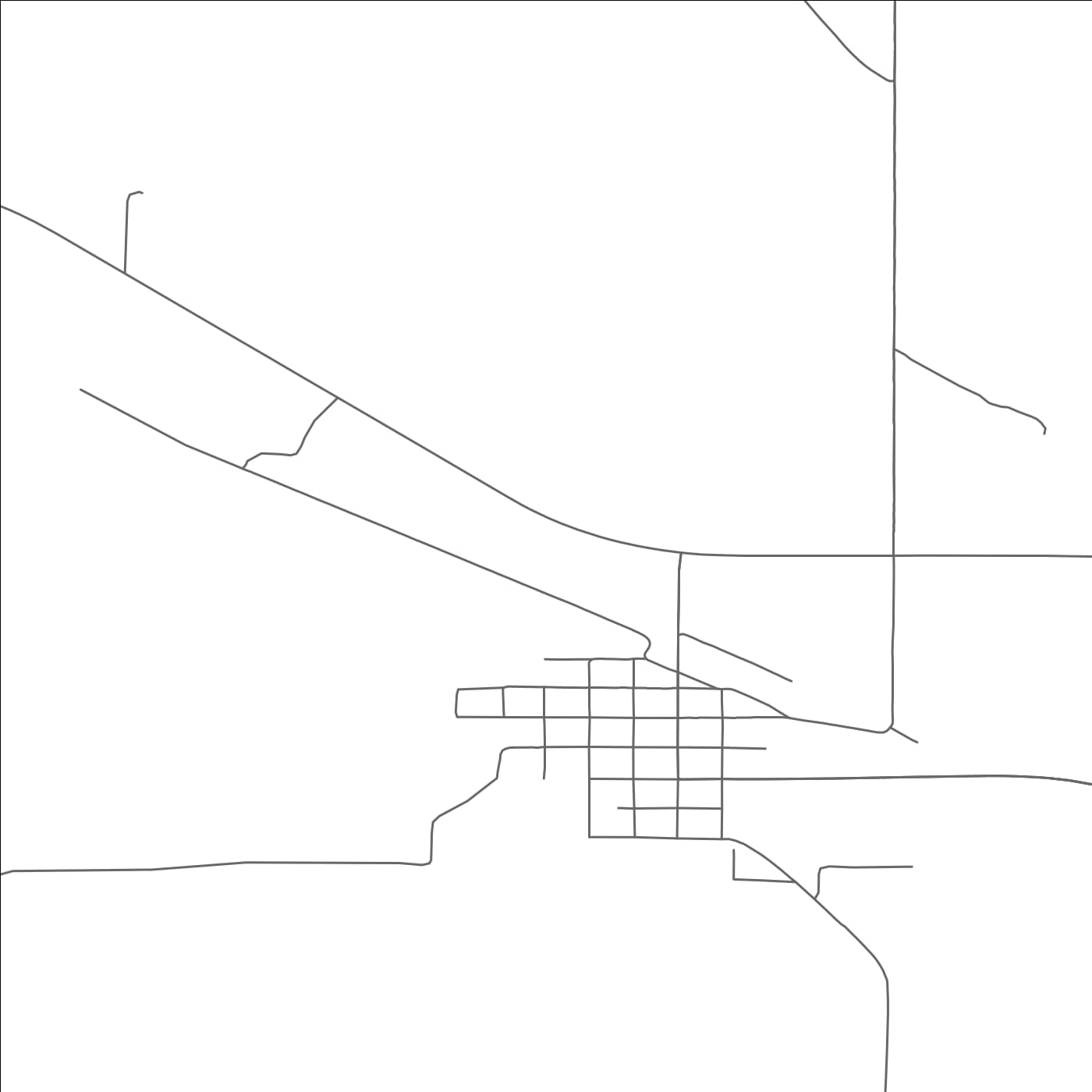 ROAD MAP OF BAINVILLE, MONTANA BY MAPBAKES