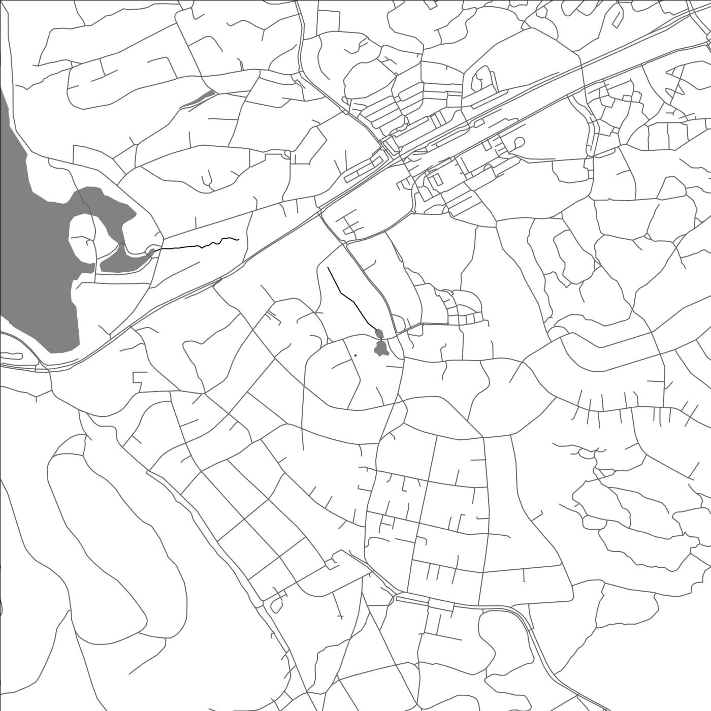 ROAD MAP OF TULLINGE, SWEDEN BY MAPBAKES