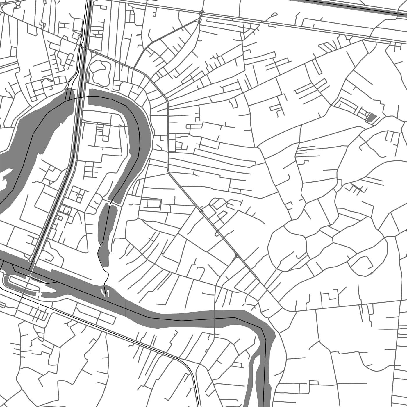 ROAD MAP OF THA MUANG, THAILAND BY MAPBAKES