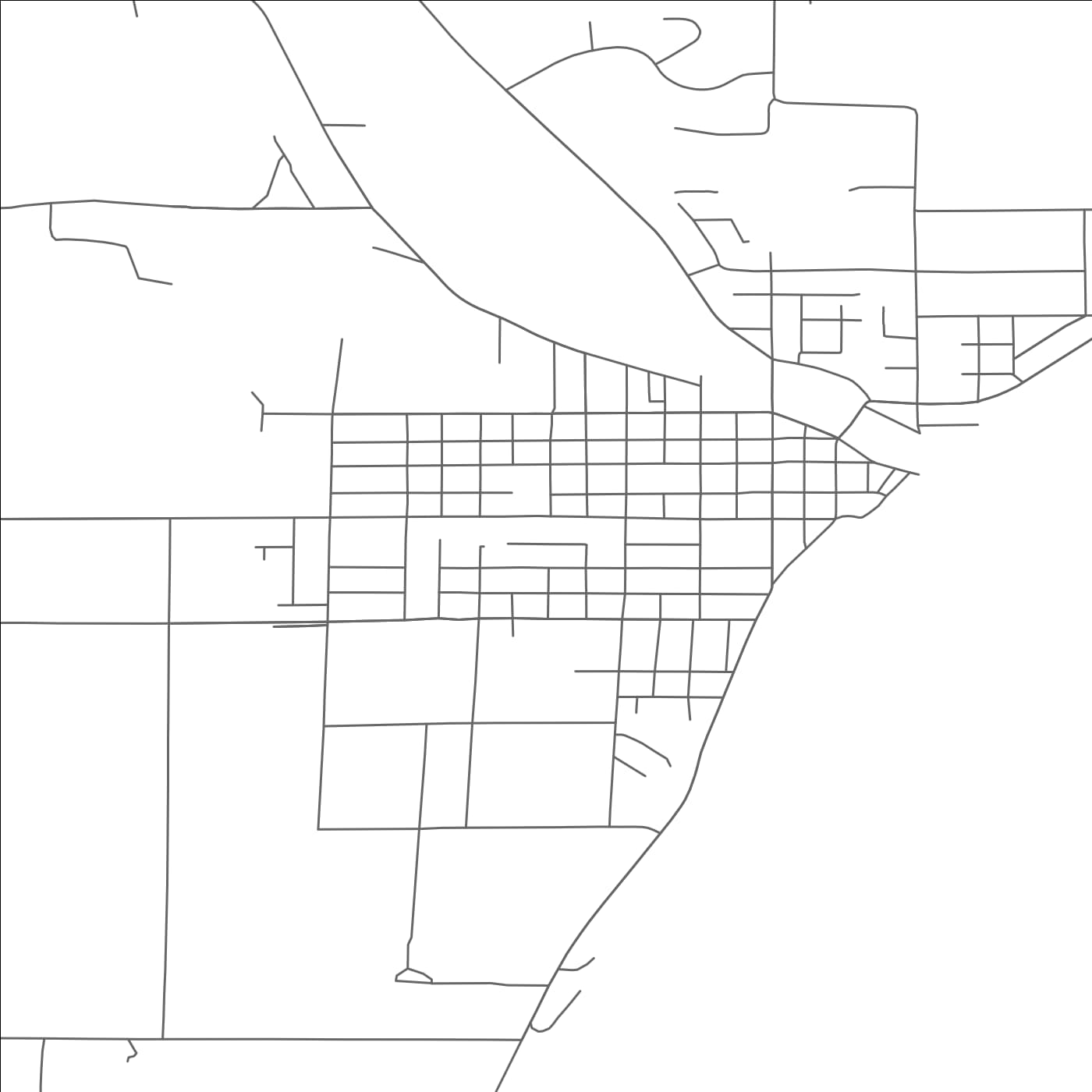 ROAD MAP OF ALGOMA, WISCONSIN BY MAPBAKES