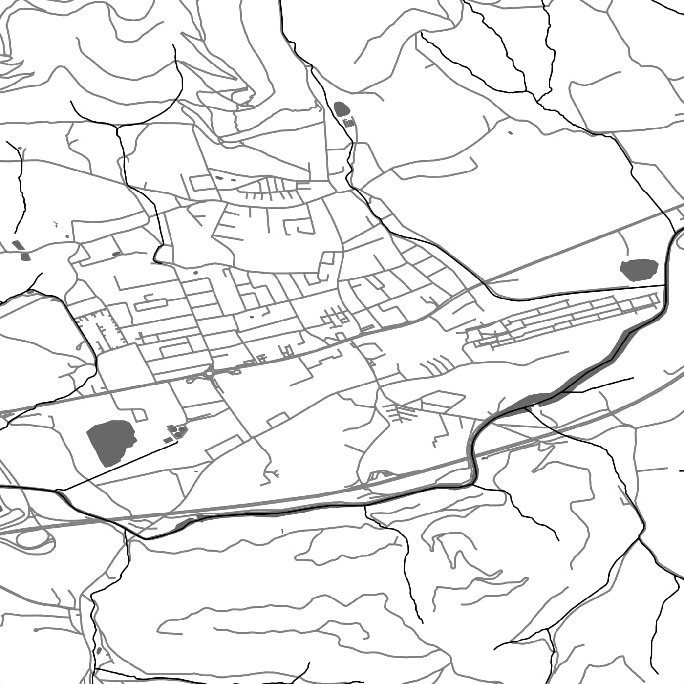 ROAD MAP OF SANKT MAREIN IM MURZTAL, AUSTRIA BY MAPBAKES
