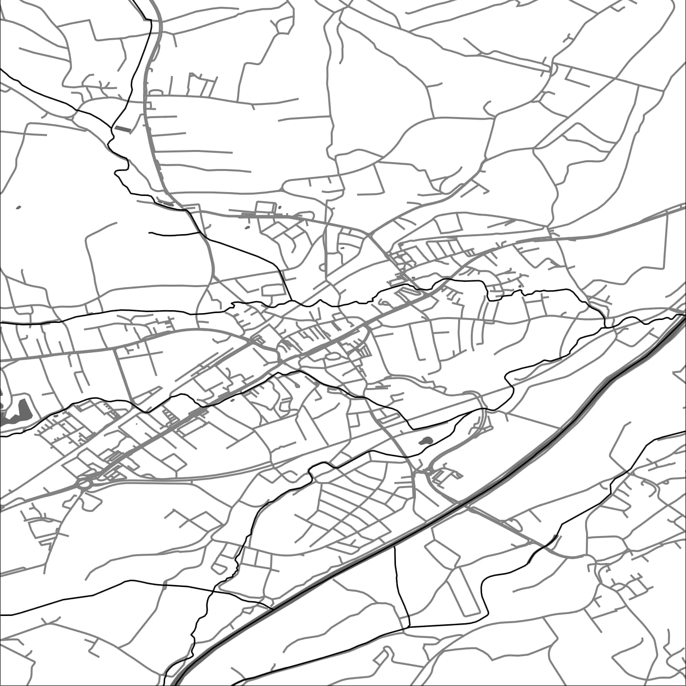 ROAD MAP OF SCHWANENSTADT, AUSTRIA BY MAPBAKES