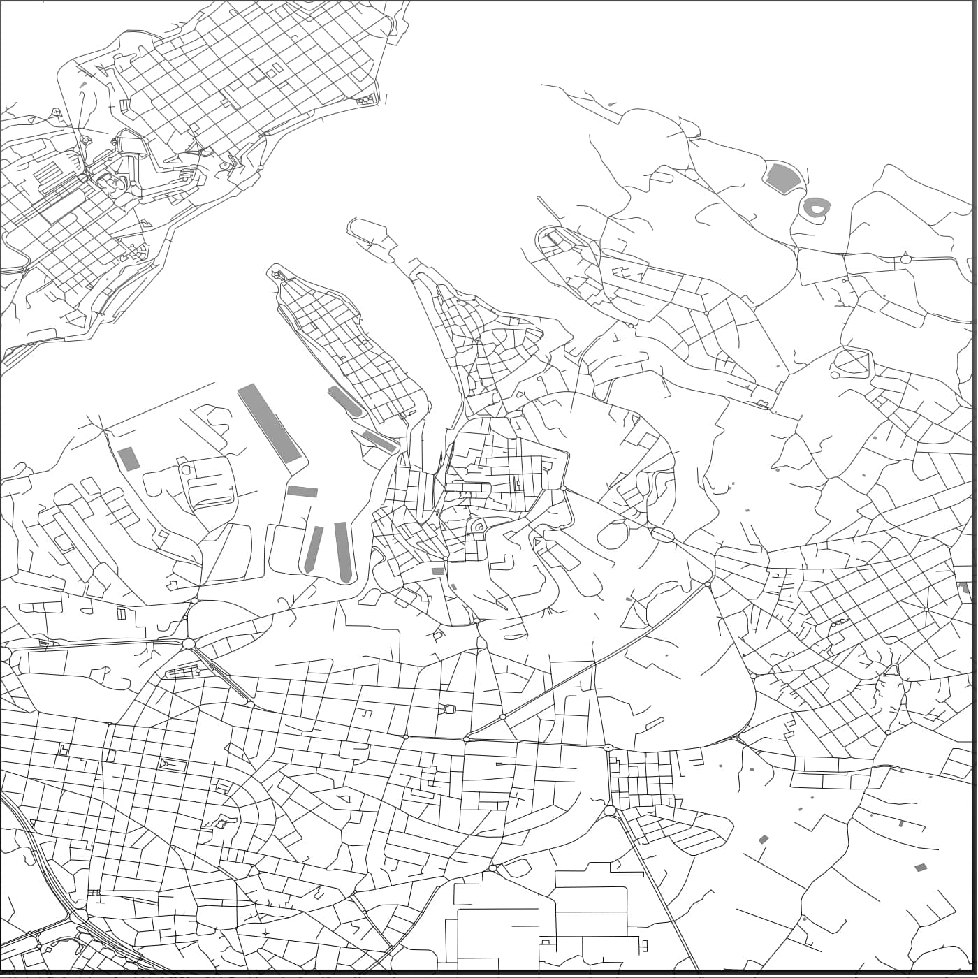 ROAD MAP OF COSPICUA, MALTA BY MAPBAKES