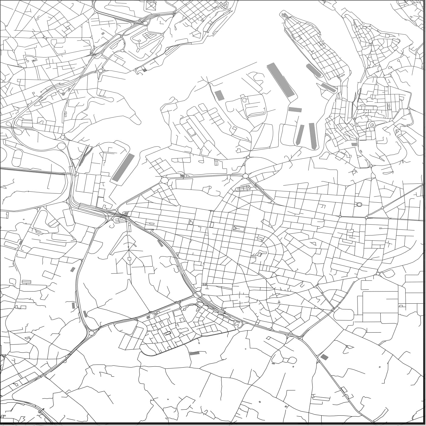 ROAD MAP OF PAOLA, MALTA BY MAPBAKES