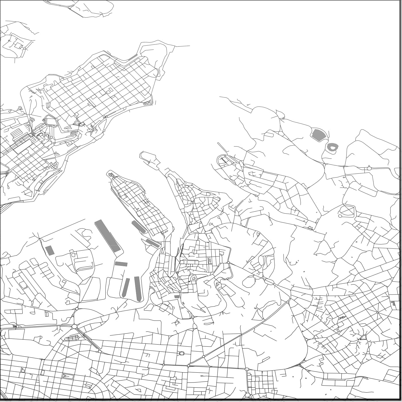 ROAD MAP OF VITTORIOSA, MALTA BY MAPBAKES
