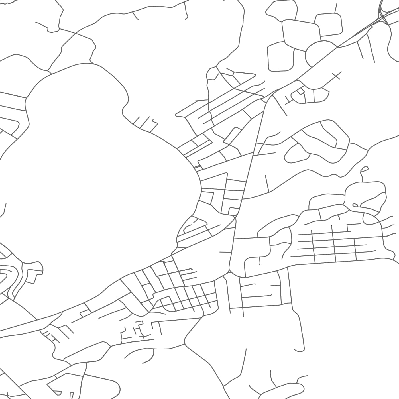 ROAD MAP OF BUDD LAKE, NEW JERSEY BY MAPBAKES