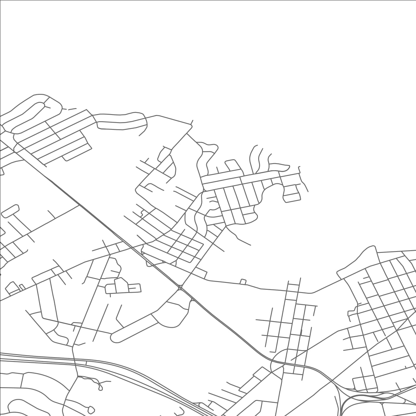 ROAD MAP OF CLIFFWOOD BEACH, NEW JERSEY BY MAPBAKES