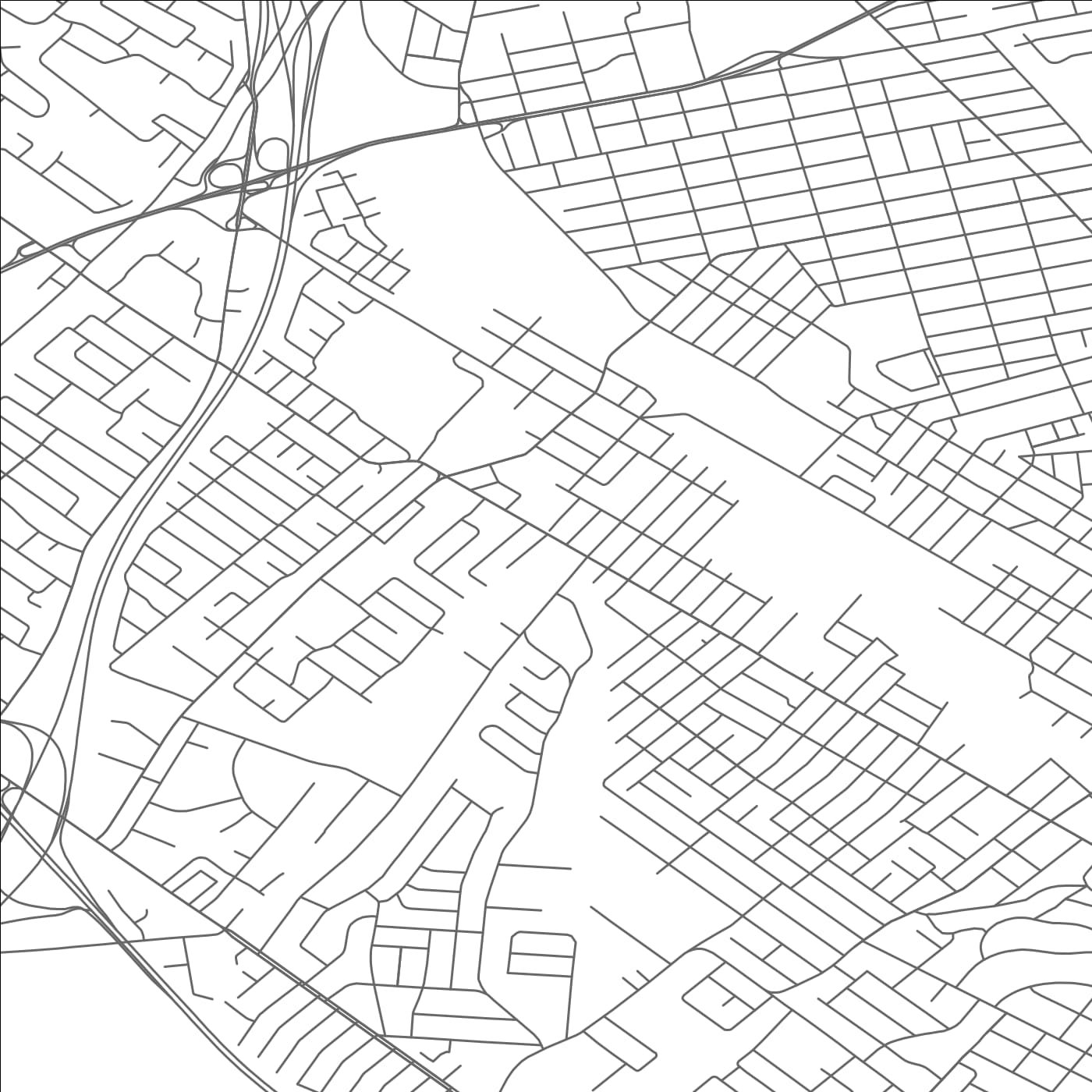 ROAD MAP OF CLIFTON, NEW JERSEY BY MAPBAKES