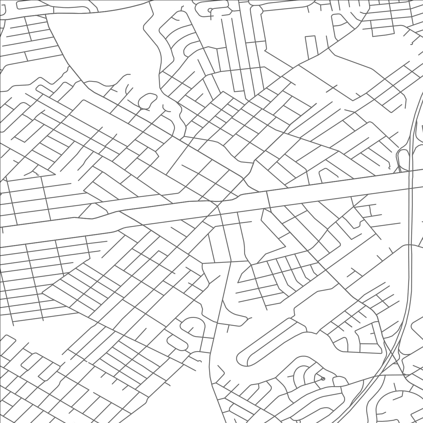 ROAD MAP OF CRANFORD, NEW JERSEY BY MAPBAKES