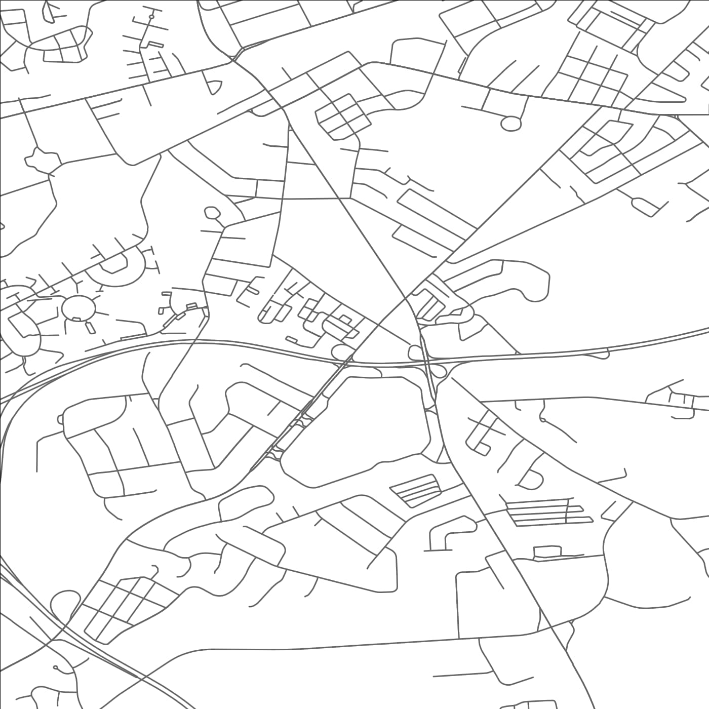 ROAD MAP OF EATONTOWN, NEW JERSEY BY MAPBAKES
