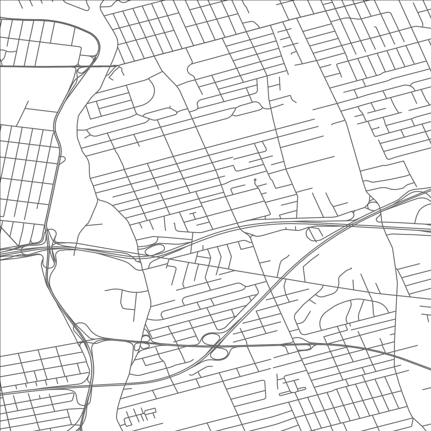 ROAD MAP OF ELMWOOD PARK, NEW JERSEY BY MAPBAKES