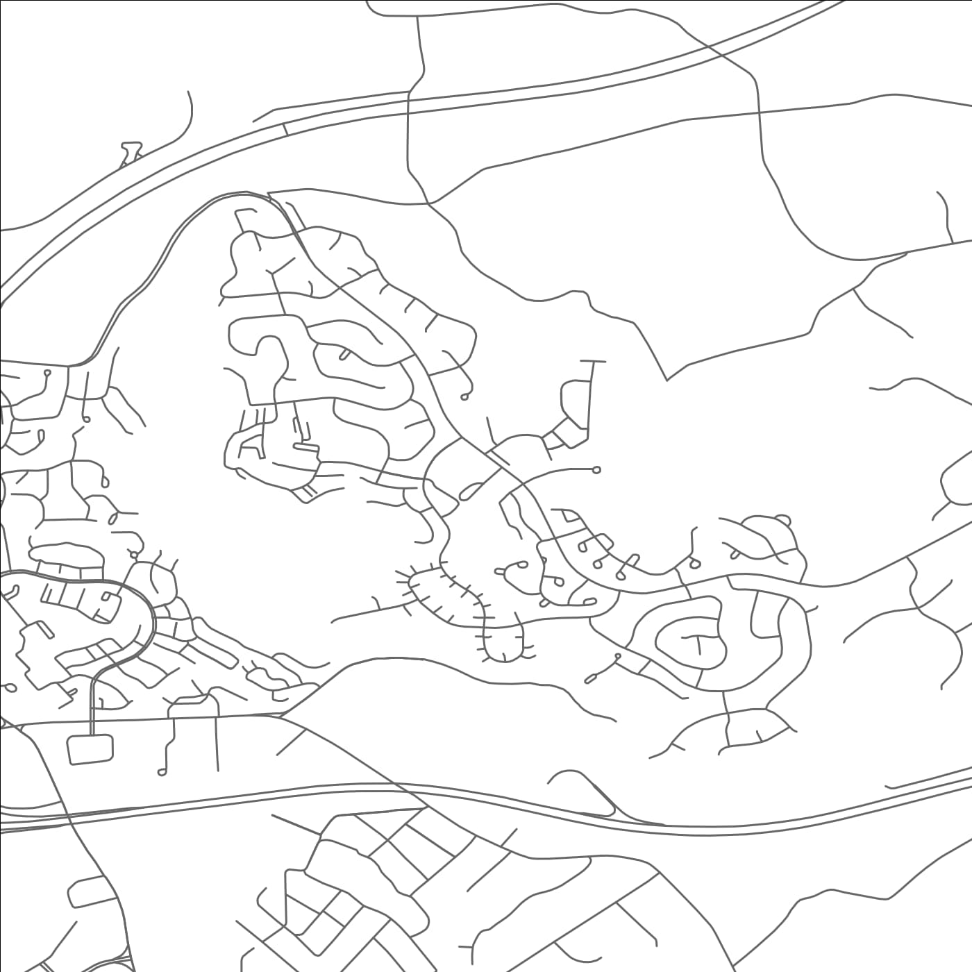 ROAD MAP OF THE HILLS, NEW JERSEY BY MAPBAKES