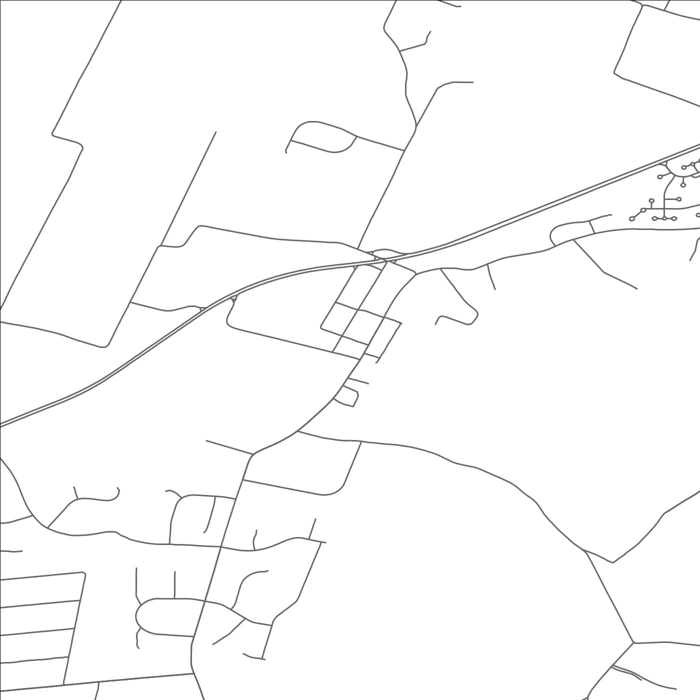 ROAD MAP OF THREE BRIDGES, NEW JERSEY BY MAPBAKES