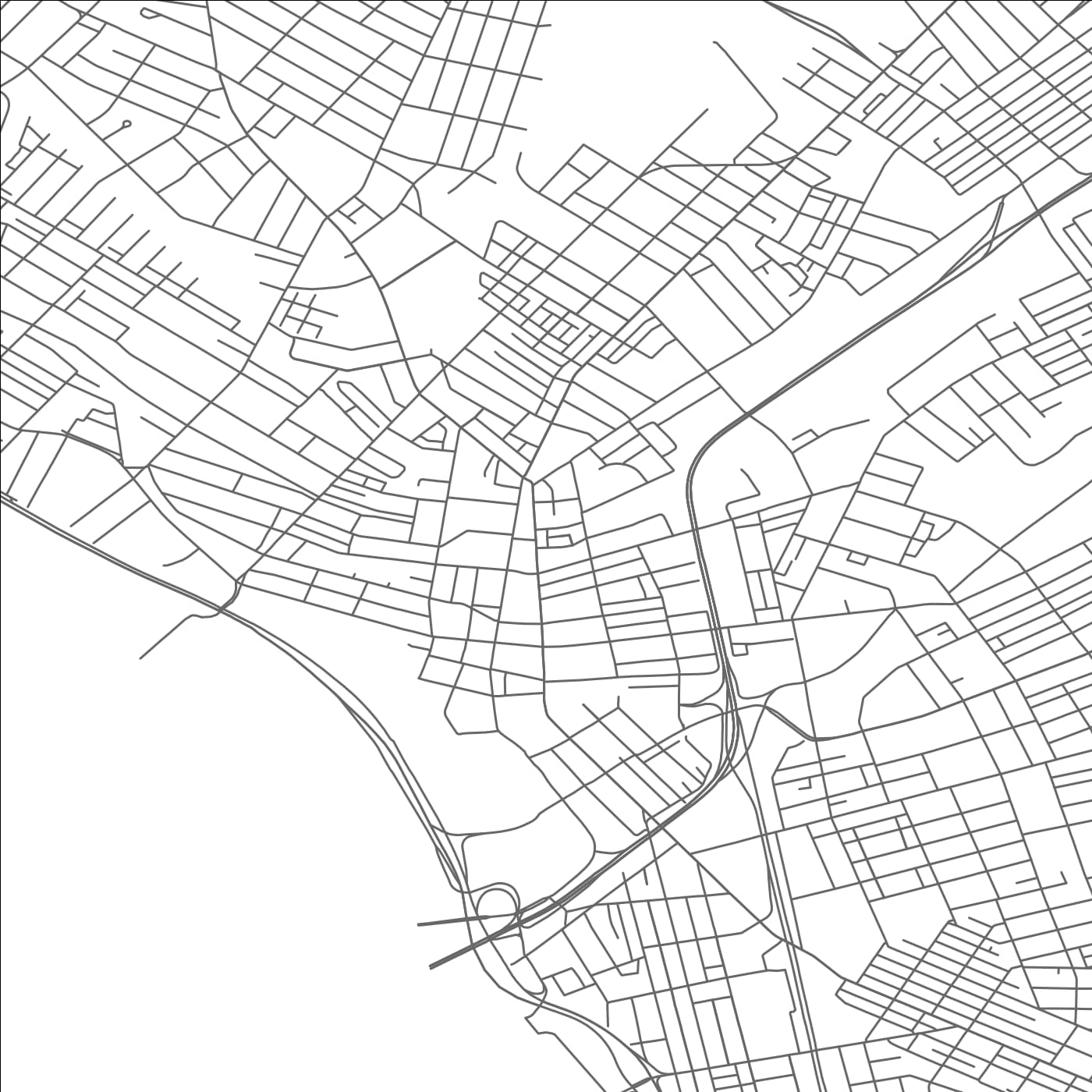 ROAD MAP OF TRENTON, NEW JERSEY BY MAPBAKES