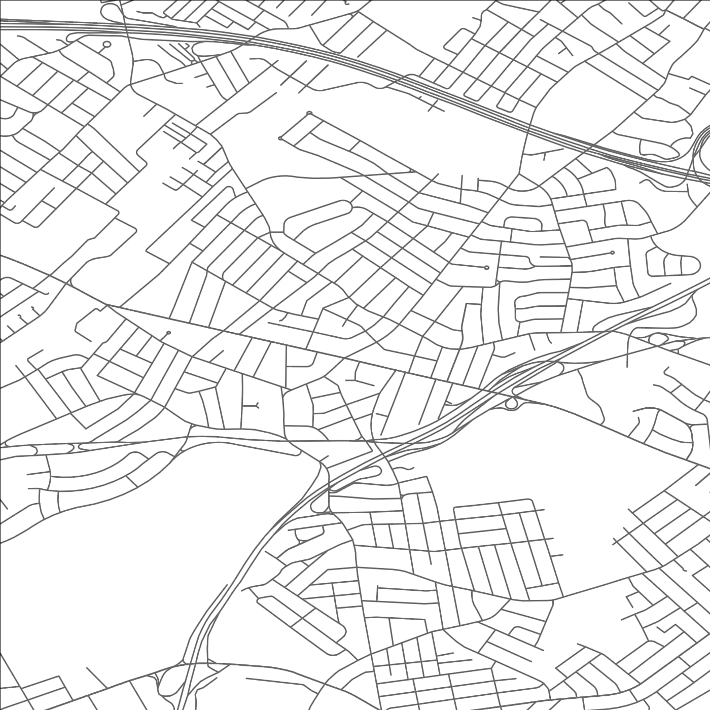 ROAD MAP OF UNION, NEW JERSEY BY MAPBAKES