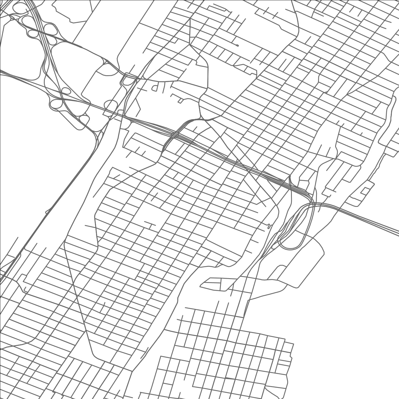 ROAD MAP OF UNION CITY, NEW JERSEY BY MAPBAKES