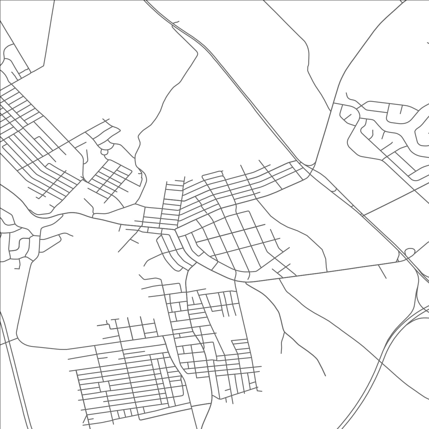 ROAD MAP OF UPPER POHATCONG, NEW JERSEY BY MAPBAKES