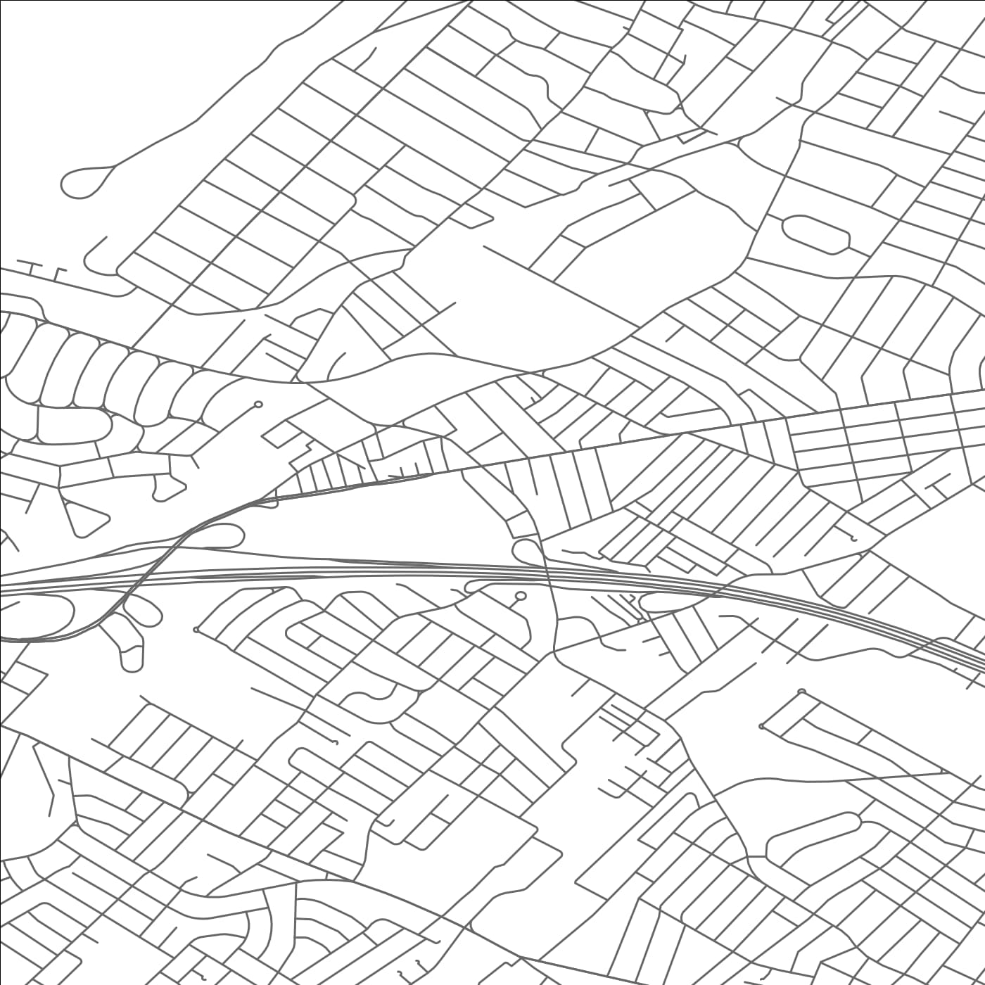 ROAD MAP OF VAUXHALL, NEW JERSEY BY MAPBAKES