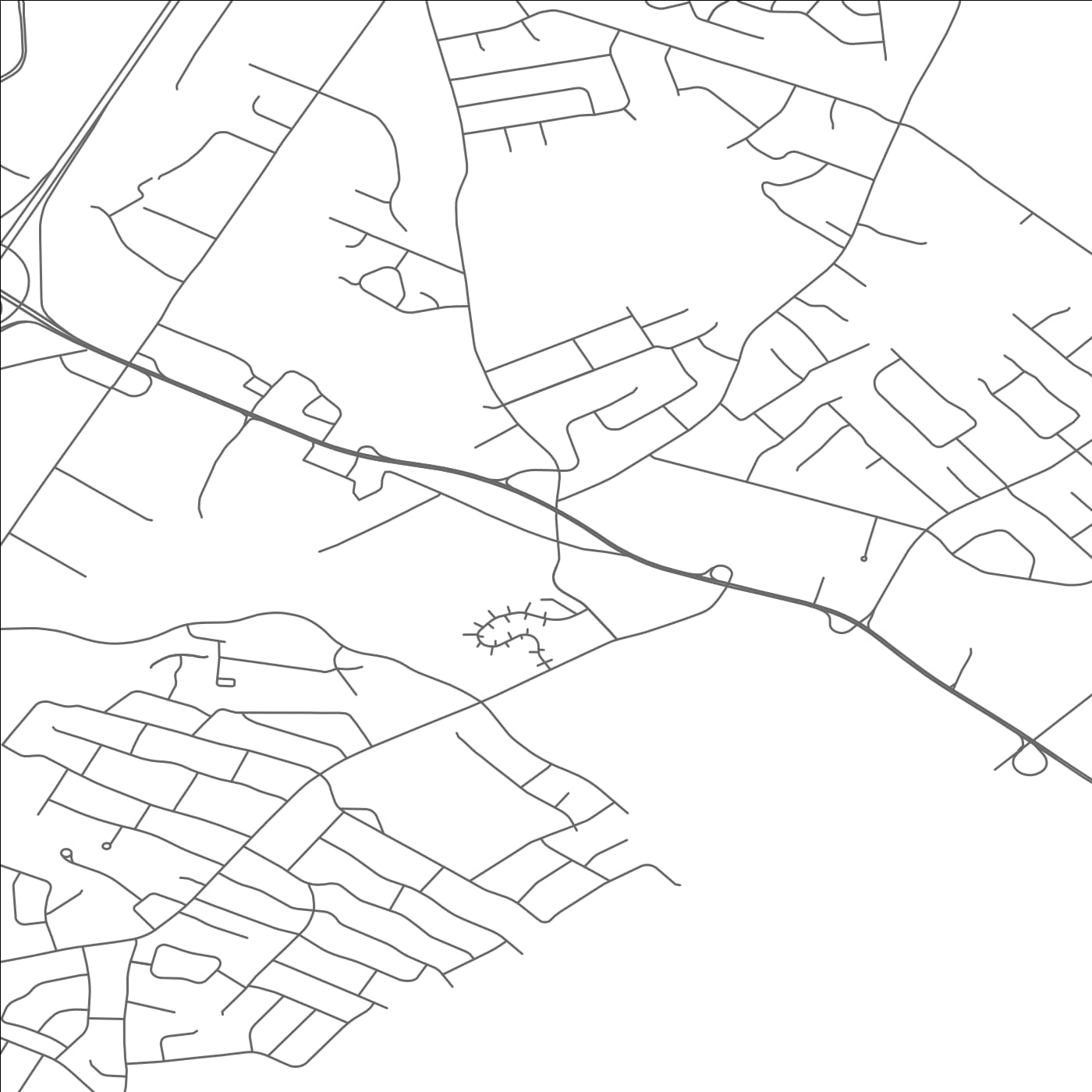 ROAD MAP OF WHIPPANY, NEW JERSEY BY MAPBAKES