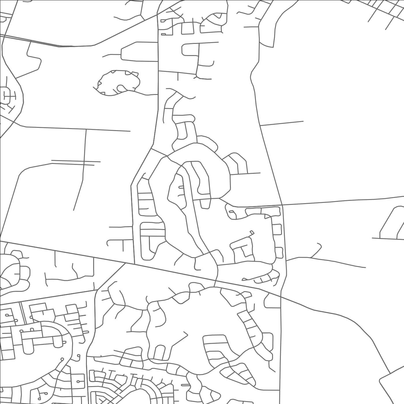 ROAD MAP OF WHITTINGHAM, NEW JERSEY BY MAPBAKES